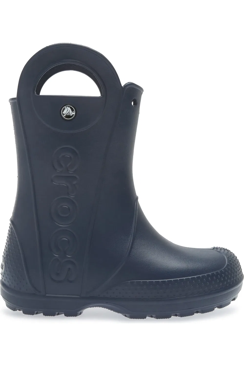 Детские резиновые сапоги на плоской подошве Handle It Crocs, темно синий — фото 3