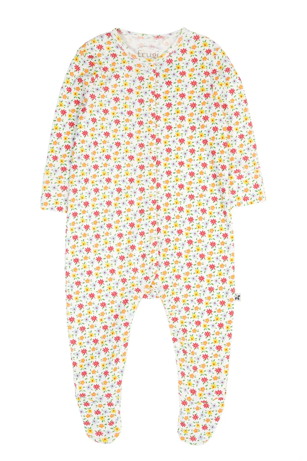 Детский боди-комбинезон с ажурным узором Frugi, White