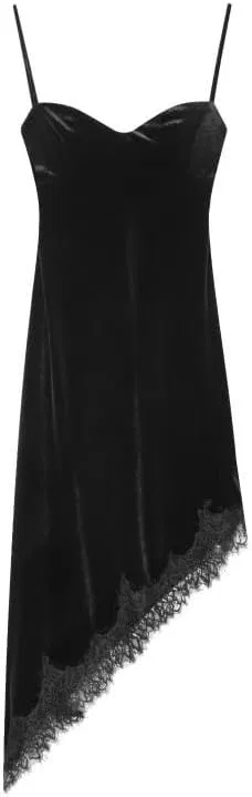 Женское платье-комбинация свободного кроя, Black