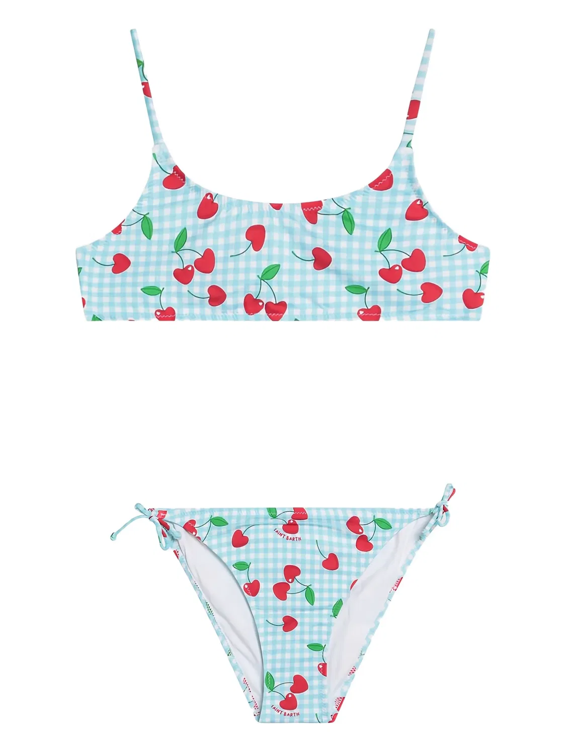 Бикини в клетку гингем Mc2 Saint Barth Kids, синий