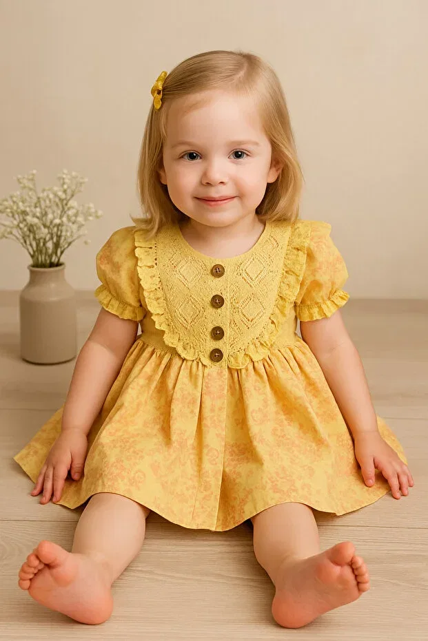 Детское платье для девочек с кружевным воротником Gmg Baby, Colored — фото 2