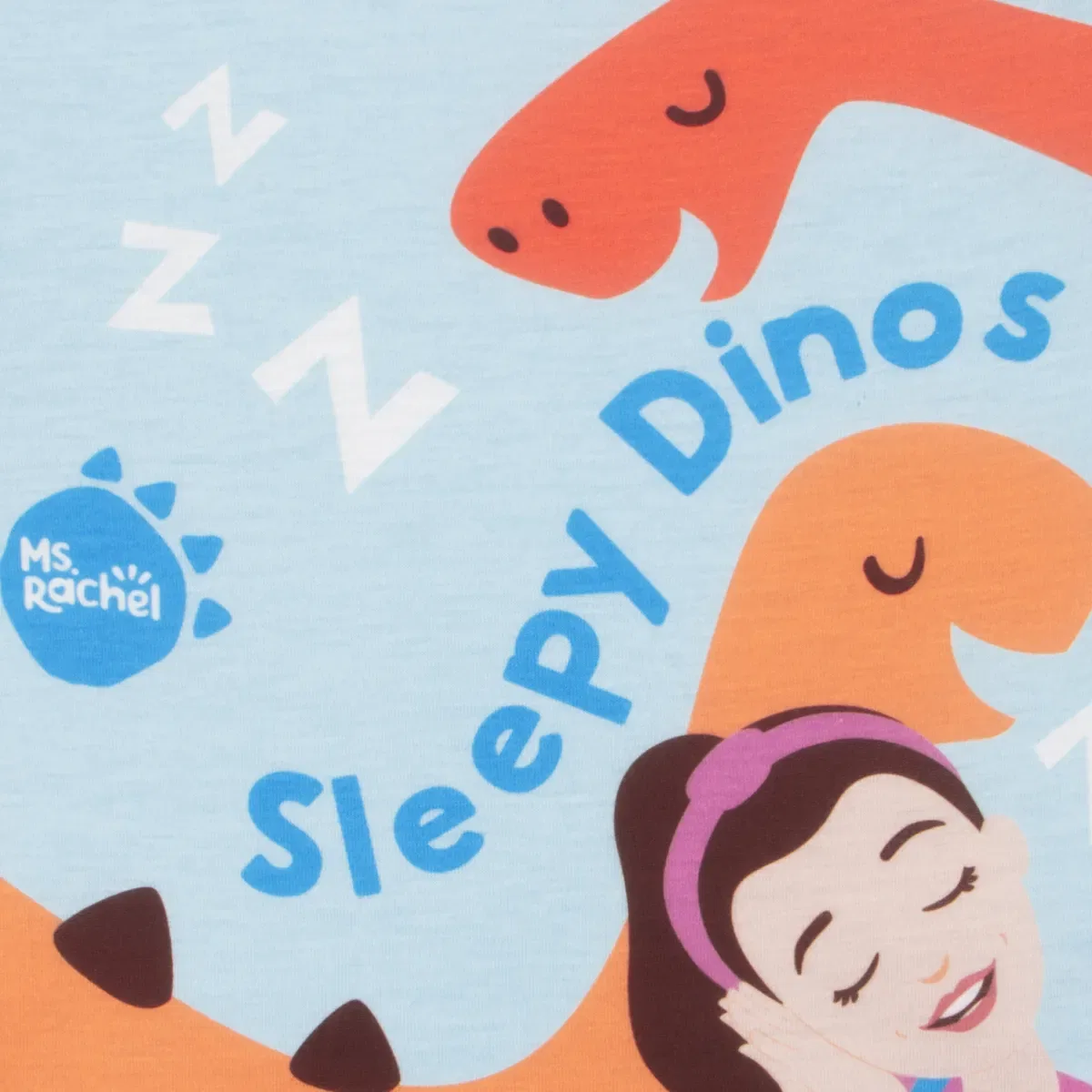 Детская пижама с длинным рукавом Sleepy Dinos Ms. Rachel, Blue — фото 2