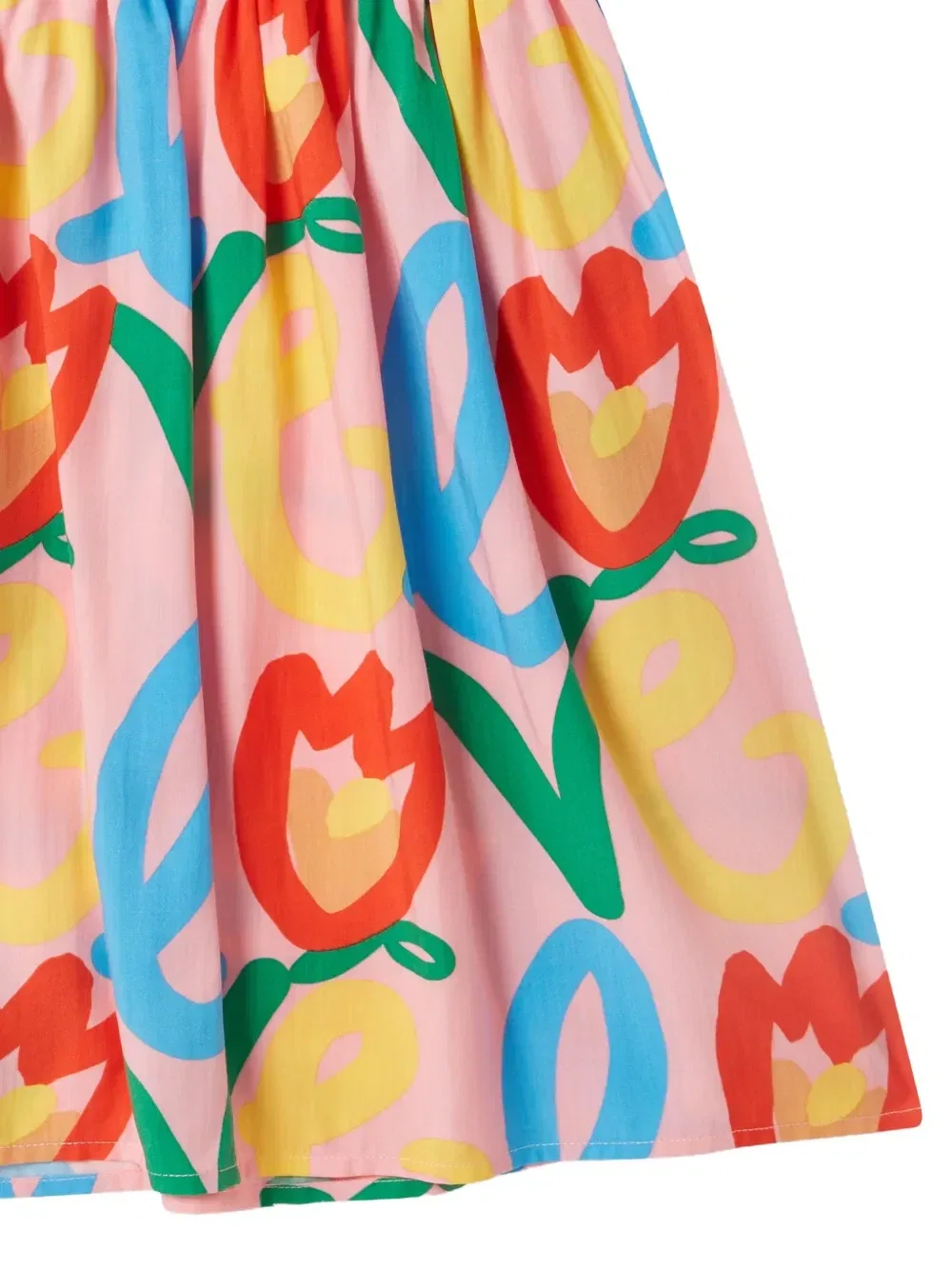 Платье с оборками и принтом "любовь" Stella McCartney Kids, розовый — фото 4