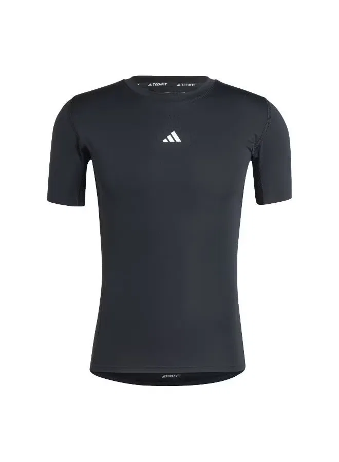 Футболка компрессионная с коротким рукавом Techfit Adidas, черный — фото 2