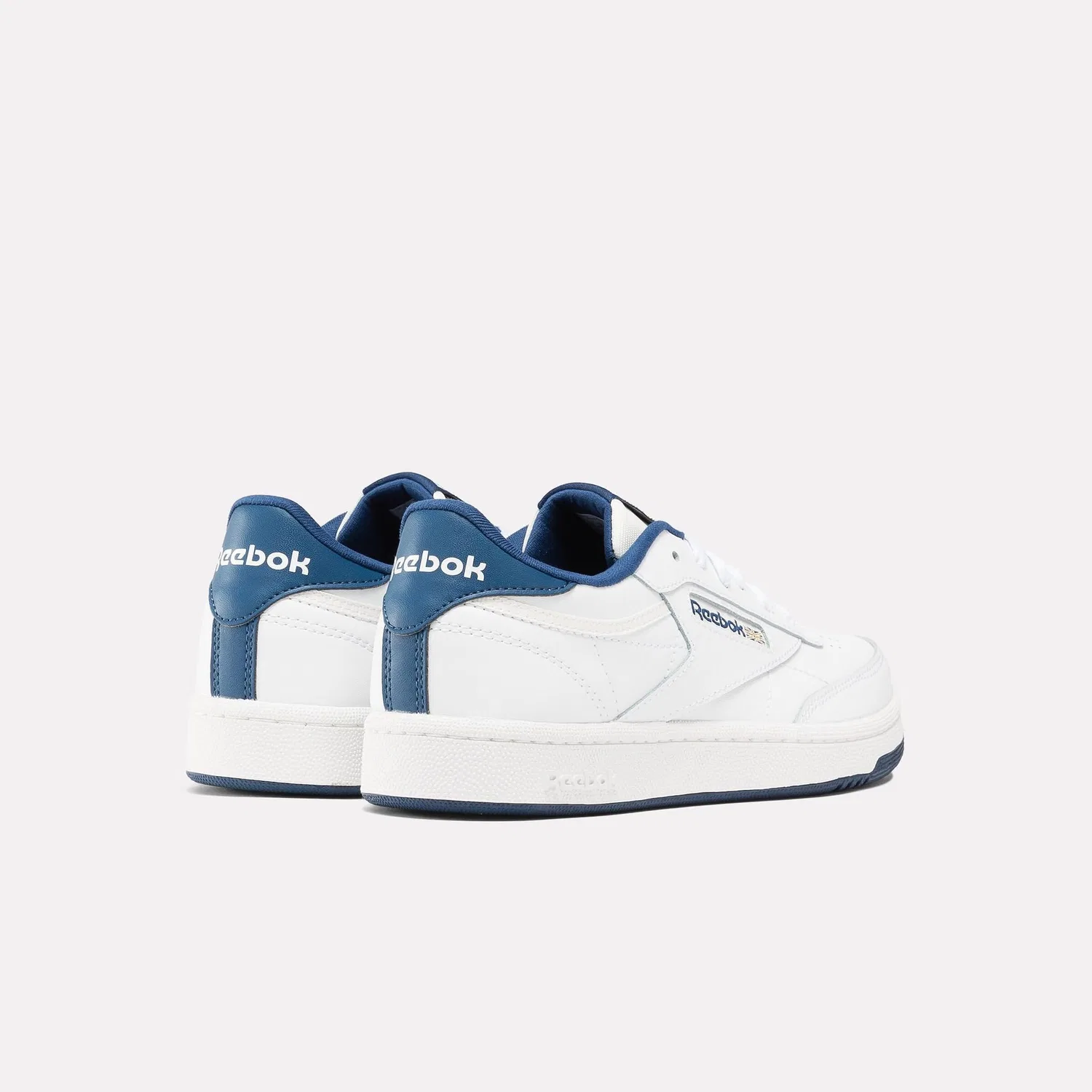 Детские кроссовки для мальчиков кожаные Club C Reebok, Ftwwht Uniblu Chalk — фото 3