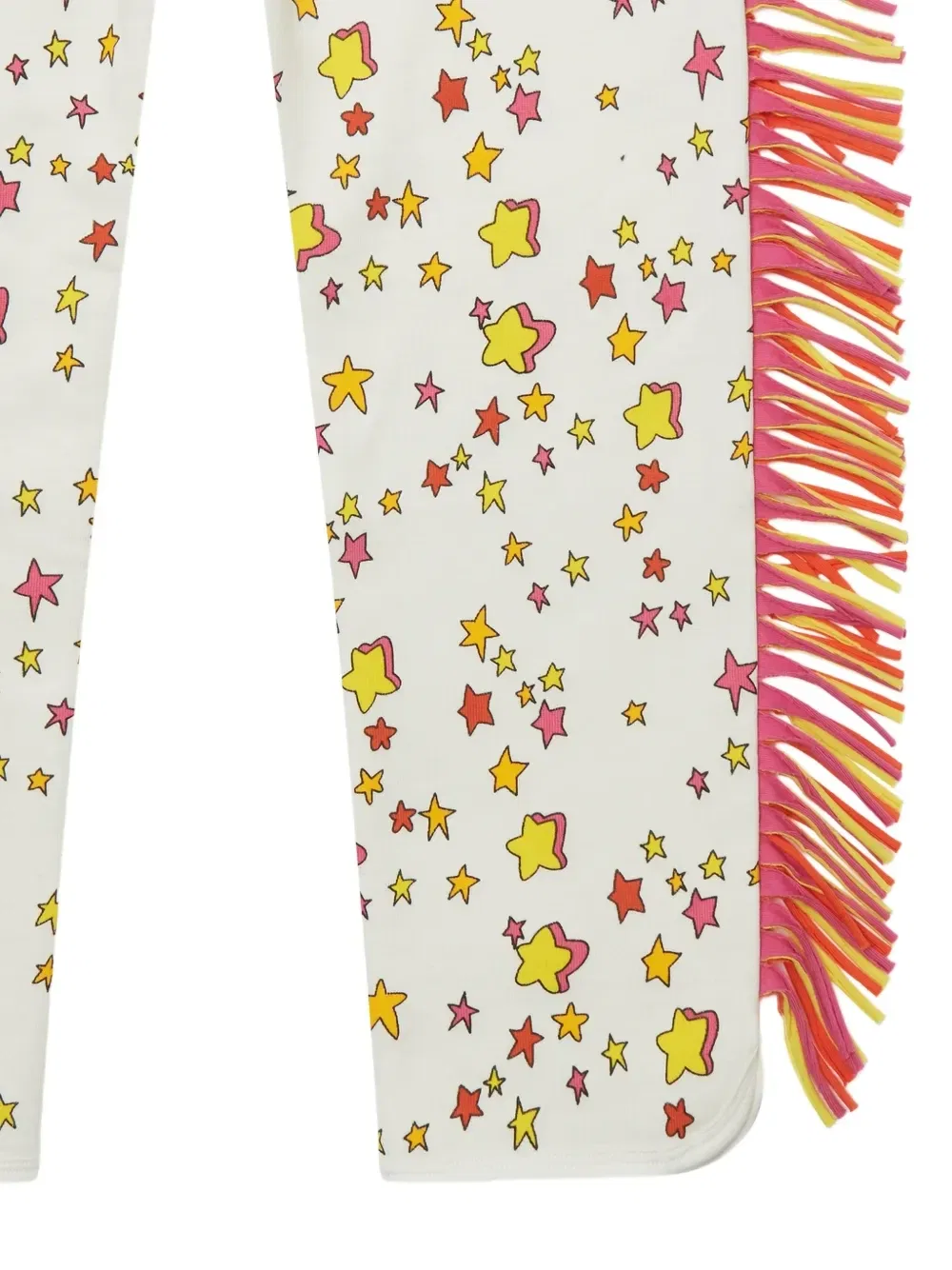 Брюки с бахромой со звездным принтом Stella McCartney Kids, белый — фото 4