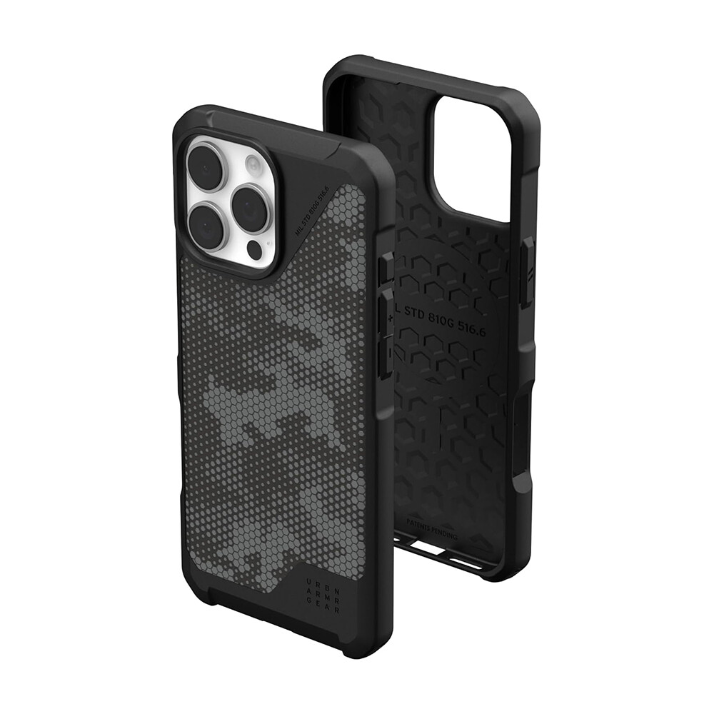 

Чехол UAG Metropolis LT для iPhone 16 Pro Max с MagSafe, Micro Hex Camo Graphite, Серый, Чехол UAG Metropolis LT для iPhone 16 Pro Max с MagSafe, Micro Hex Camo Graphite