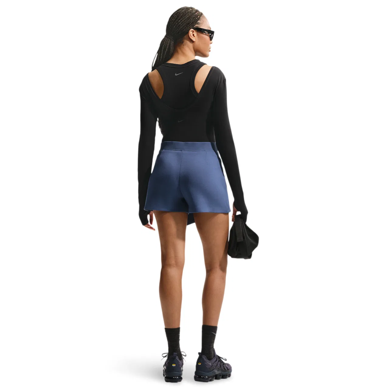 Женская юбка-шорты Tech Fleece Skort Nike, цвет Mystic Navy/Black — фото 4