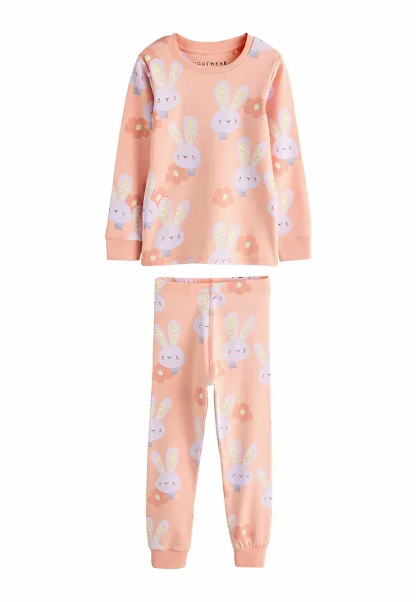 Пижама хлопковая Regular fit Easter Bunny Snuggle Pyjamas Set Next, Coral Pink Bunny, розовый