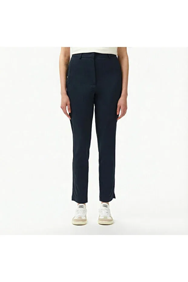 Брюки женские Lacoste 166, классические, темно-синие — фото 2