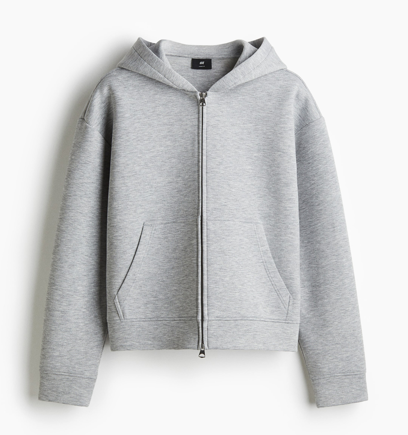 

Толстовка H&M Loose-Fit Scuba, серый меланж