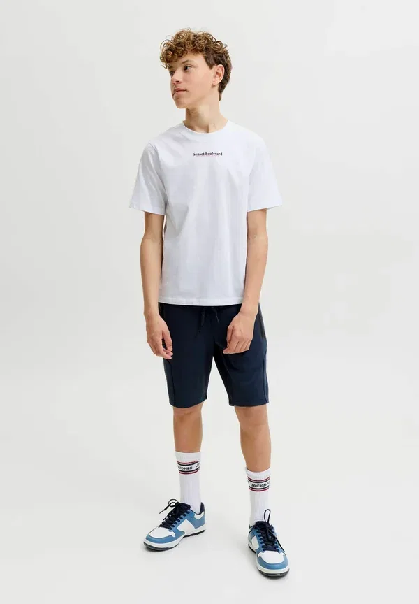 Футболка с принтом Jack & Jones Junior, ярко-белый