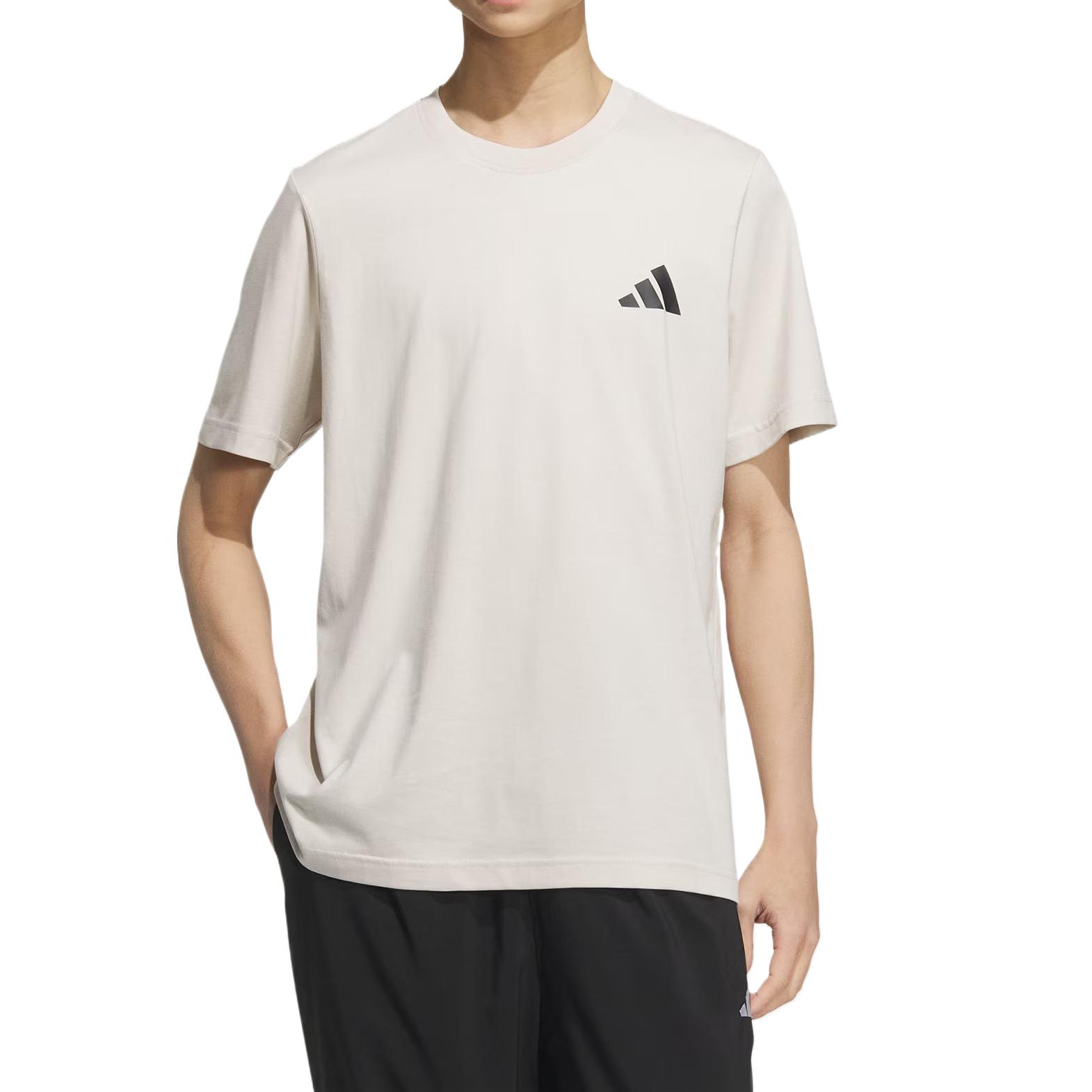 Adidas Графическая футболка с коротким рукавом T Shirt Unisex Bauxite Brown — фото 3