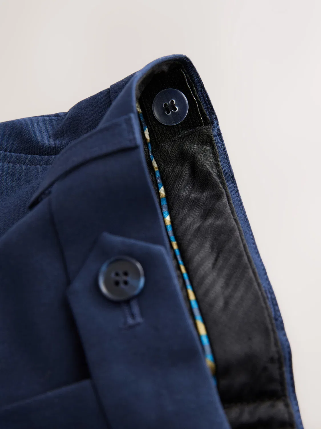 Брюки классические Tailored Fit Next, темно-синие — фото 4