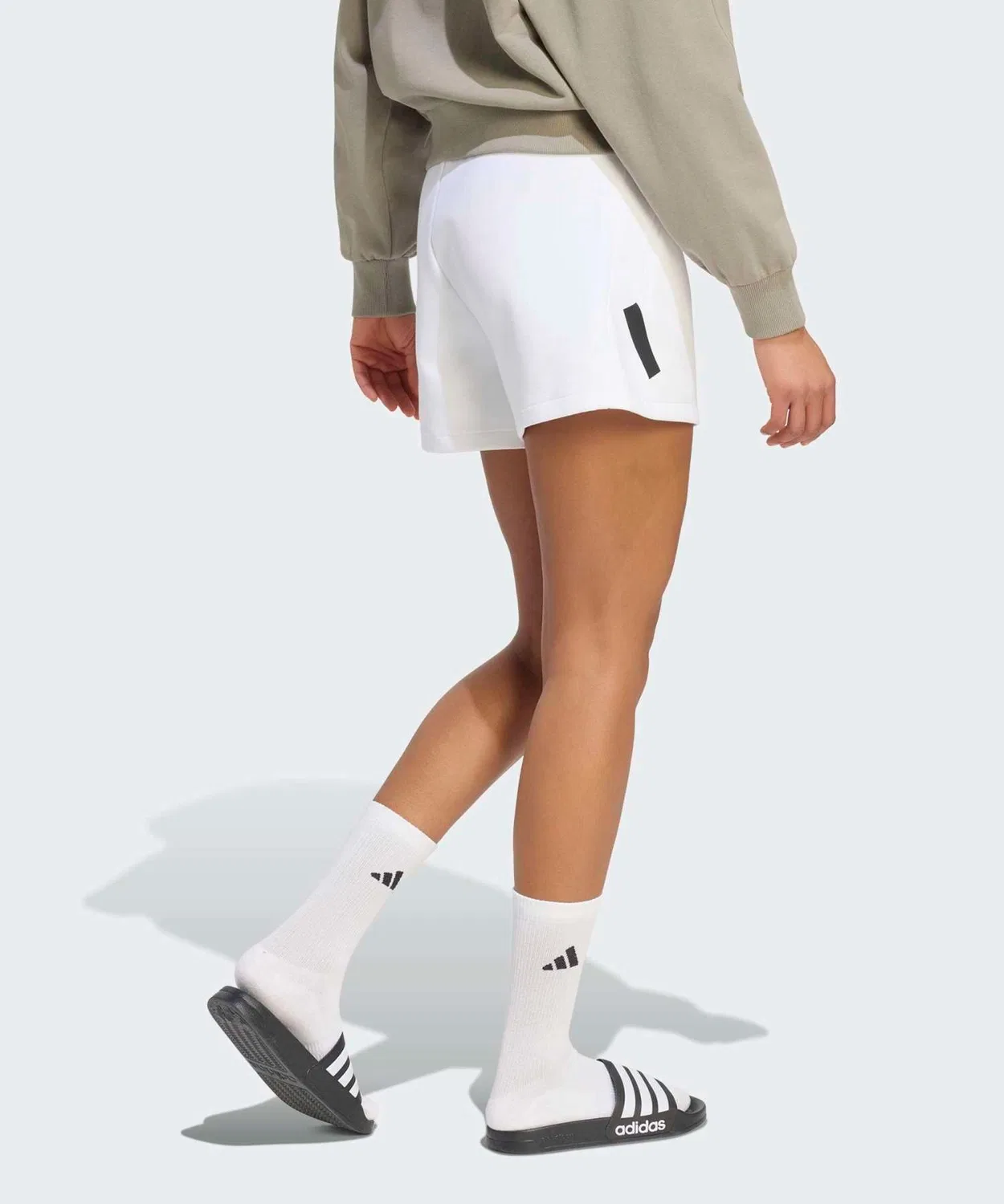 Женские шорты свободного кроя с кулиской ZNE Adidas, White — фото 2