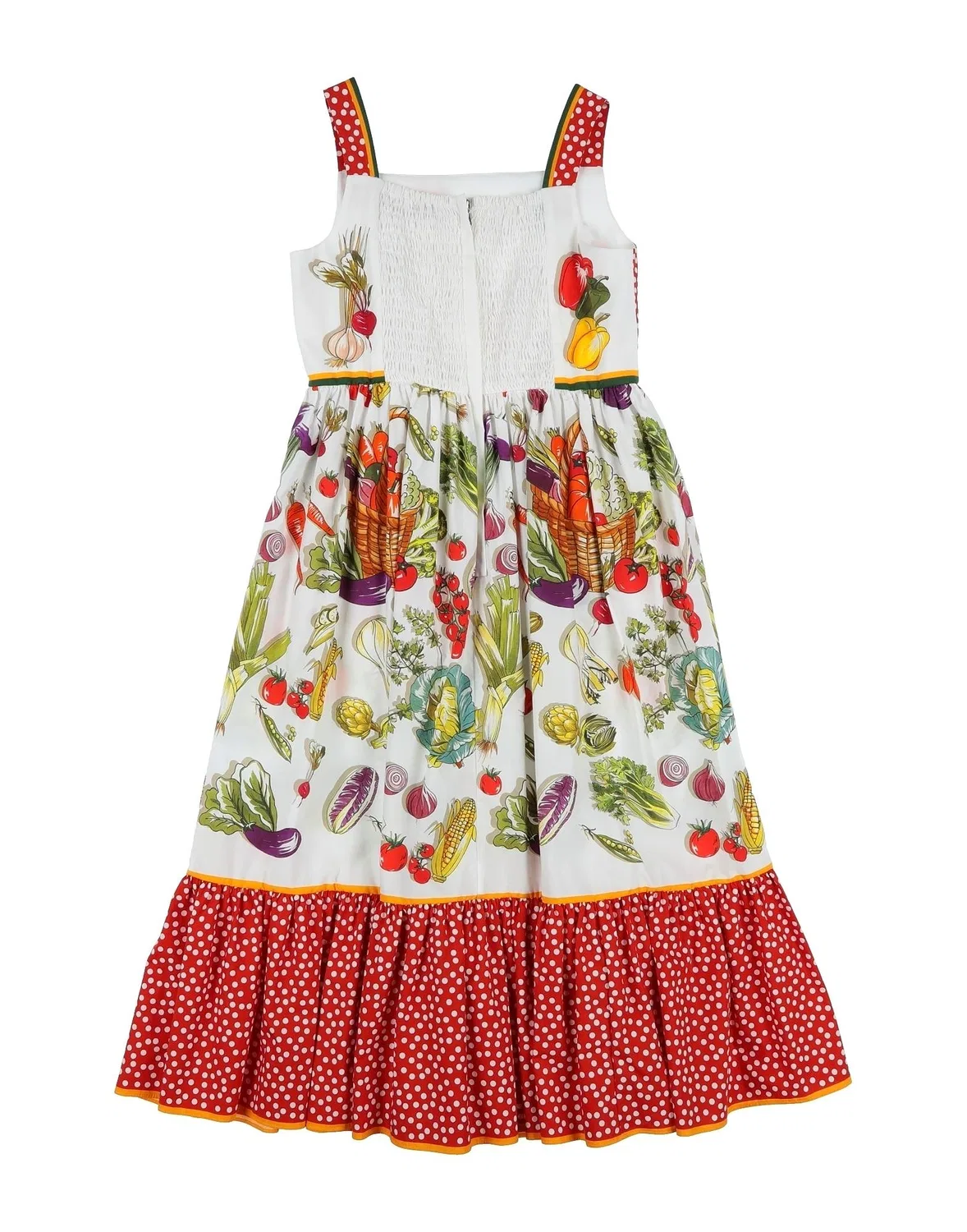 Детское платье для девочек с цветочным принтом Dolce&Gabbana, белый — фото 2