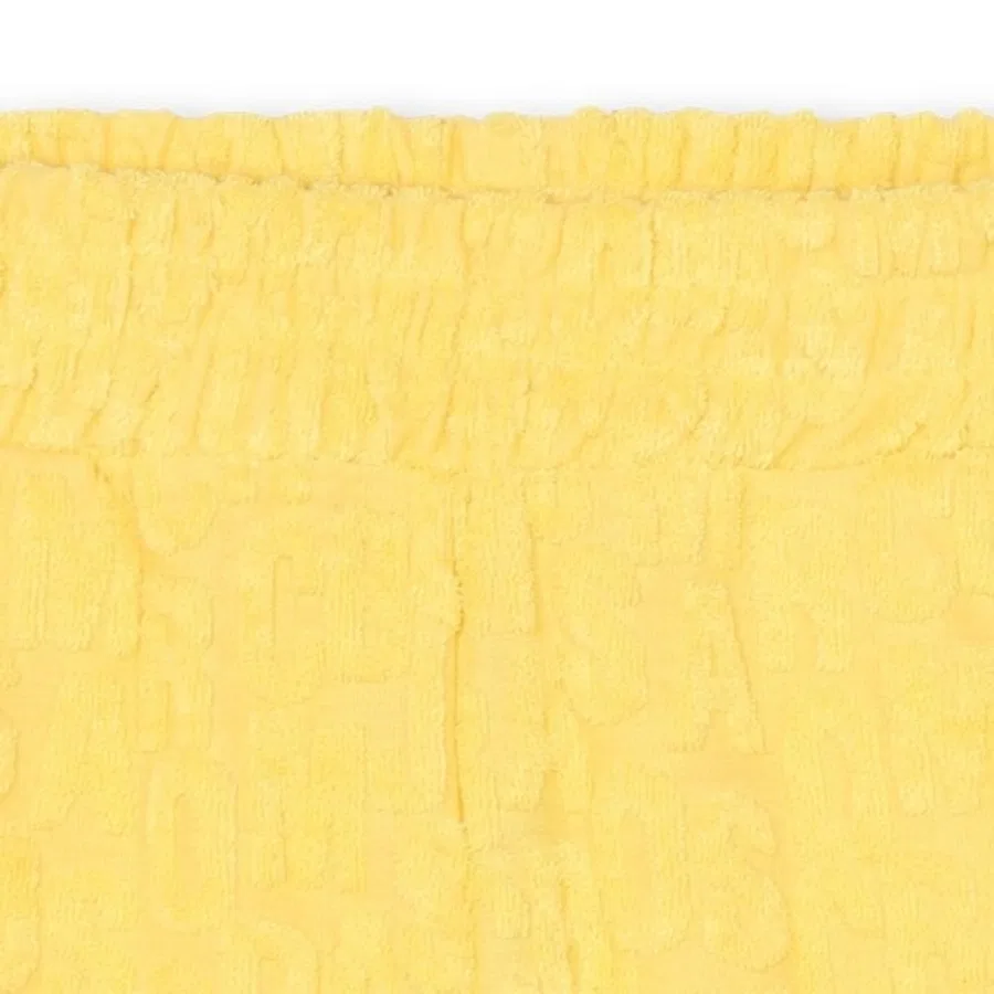 Шорты с тисненым логотипом из махровой ткани Little Marc Jacobs, Gold Yellow — фото 3
