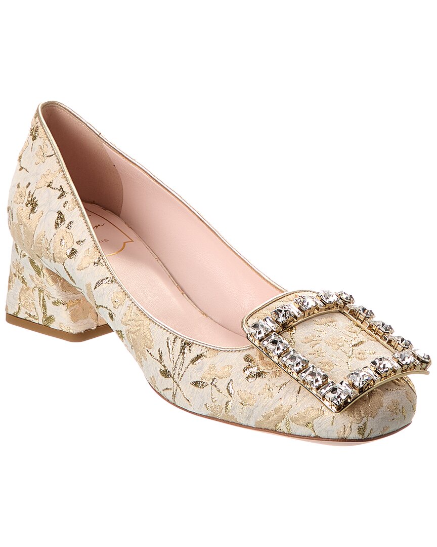 Жаккардовые туфли Roger Vivier, белый