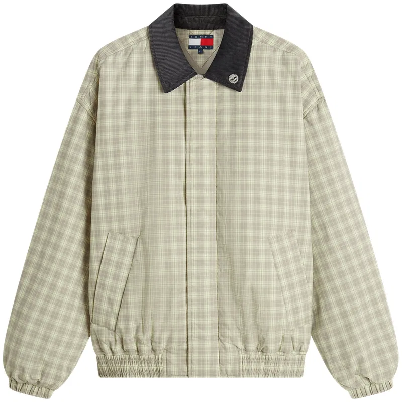 Мужской пуховик с лацканами Tommy Hilfiger, Yellow Gray Plaid