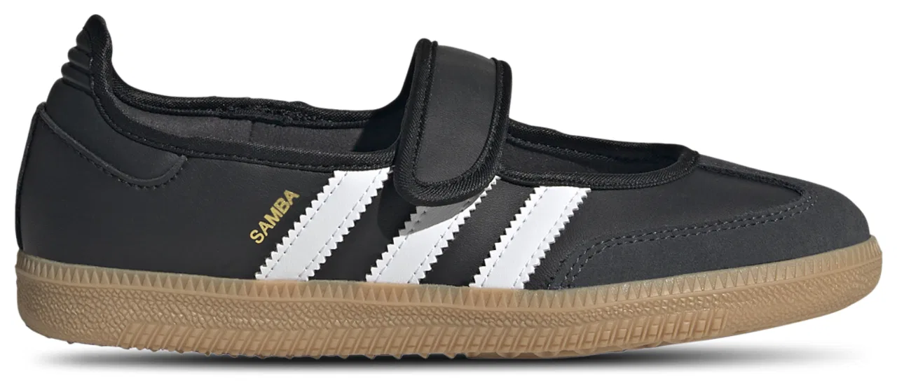 Кроссовки для девочек Samba Mary Jane Adidas, черный/белый