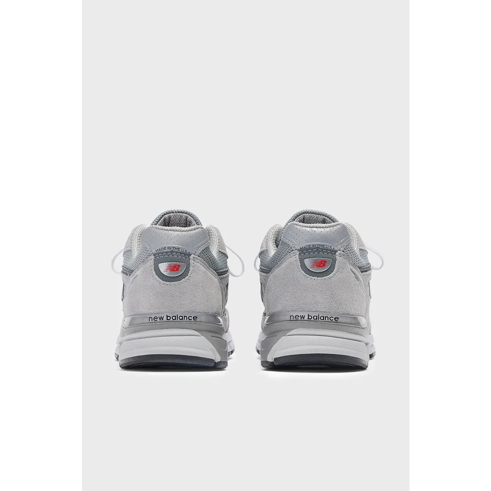 Детские кроссовки на шнуровке с замшевыми деталями и логотипом U990GR4 New Balance — фото 4