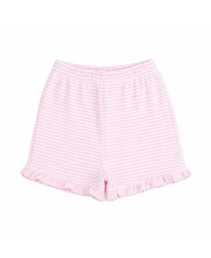 Шорты из махровой ткани с рюшей Florence Eiseman, Dark Pink 653
