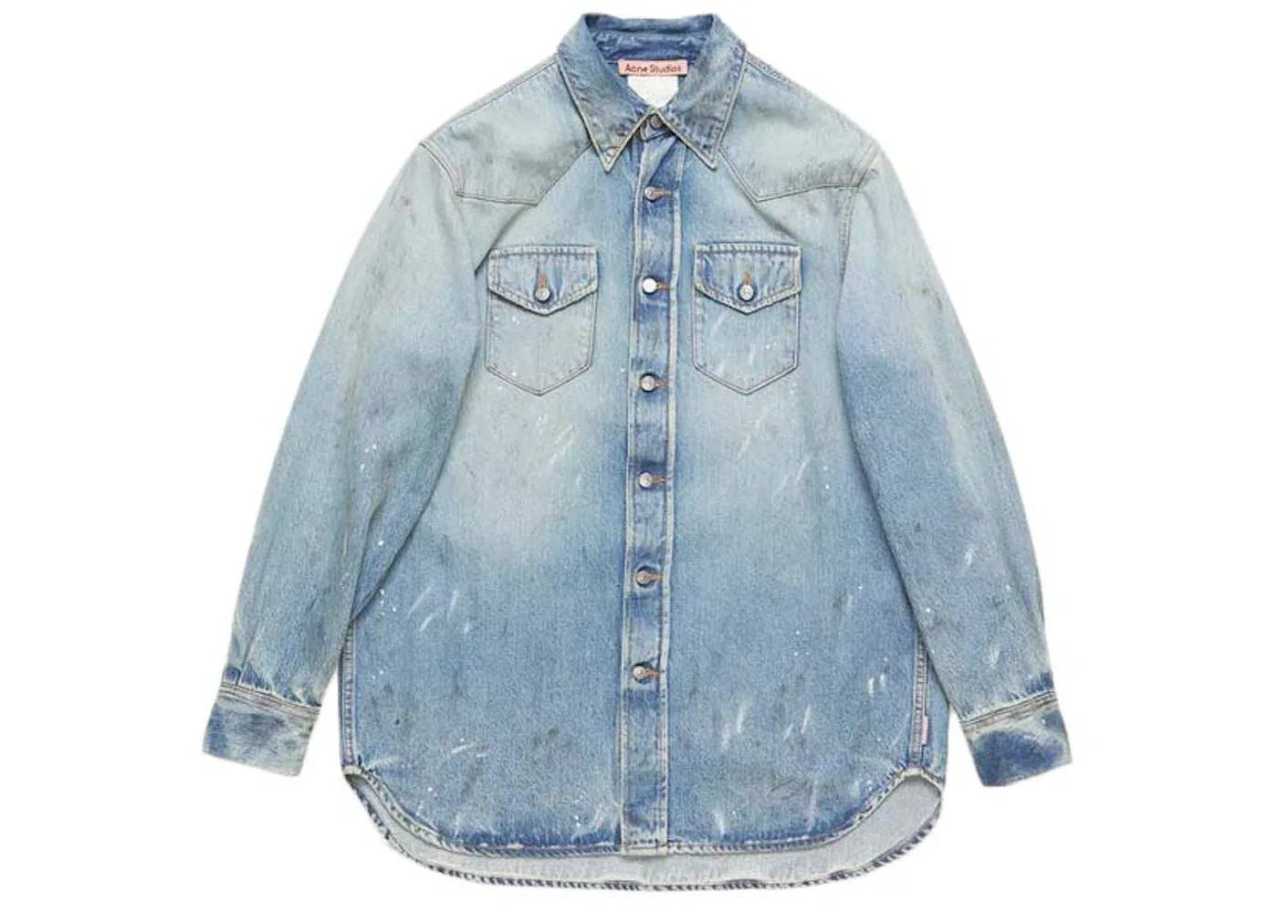 Мужская рубашка свободного кроя Shirt Acne Studios, Light Blue