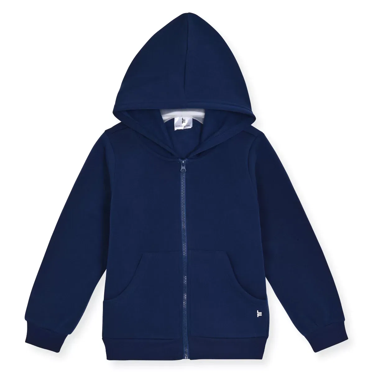 Детский комплект из флисовой худи и джоггеров LONDON FOG, Blue Solid — фото 2