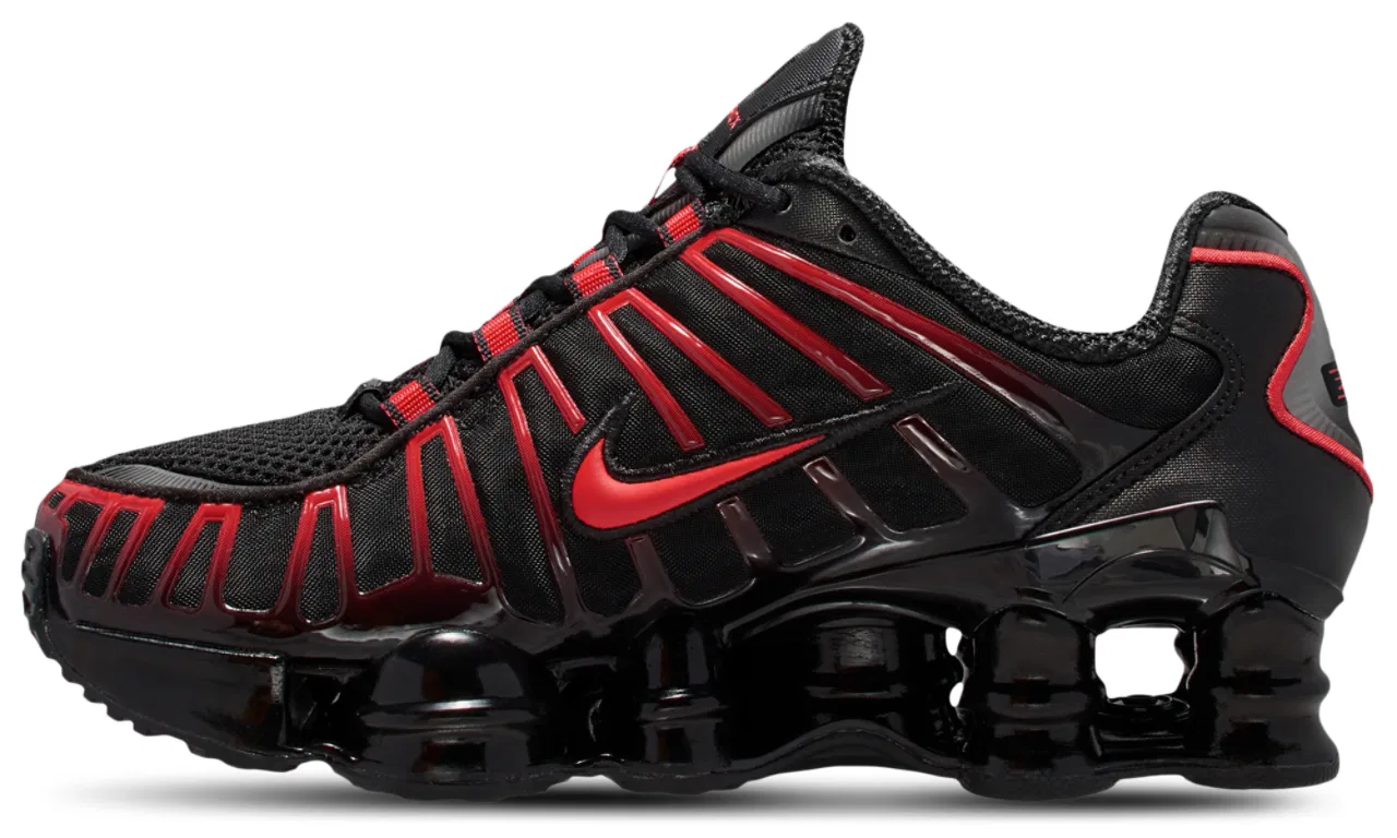 Кроссовки для мальчиков Shox TL Nike, цвет Black/Light Crimson/Black — фото 2