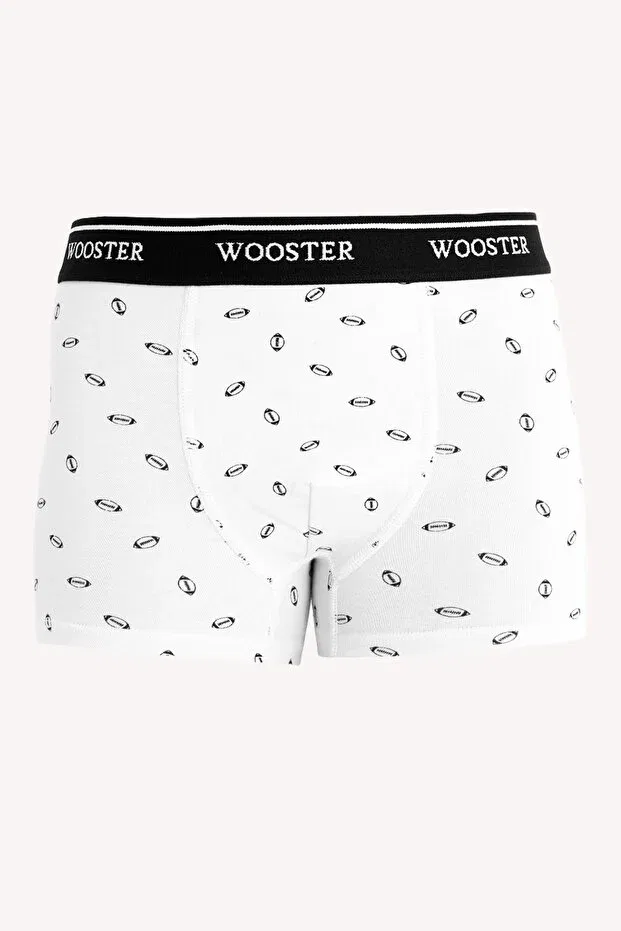 Детские боксеры для мальчиков с принтом 3 шт Wooster, White-Blue-Pink — фото 3