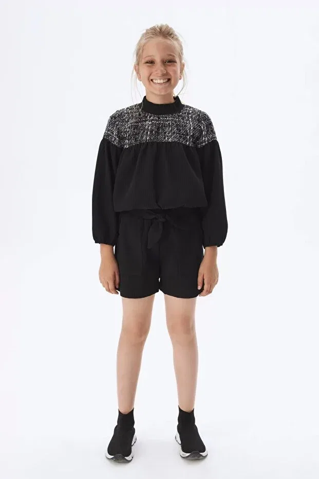 Детские шорты для девочек хлопковые Nk Kids, Black — фото 2