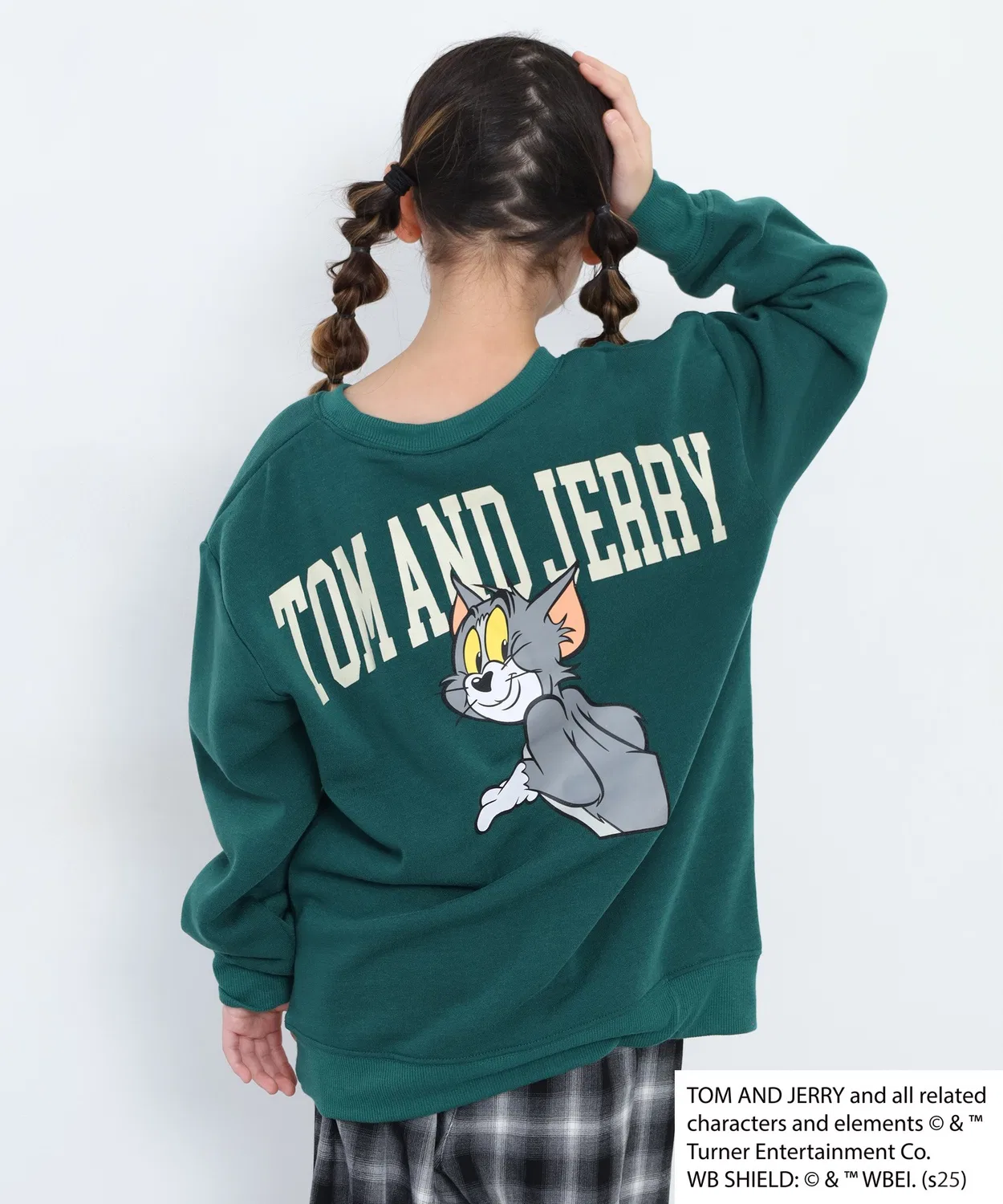 Детский свитшот с принтом TOM&JERRY, Dark Green