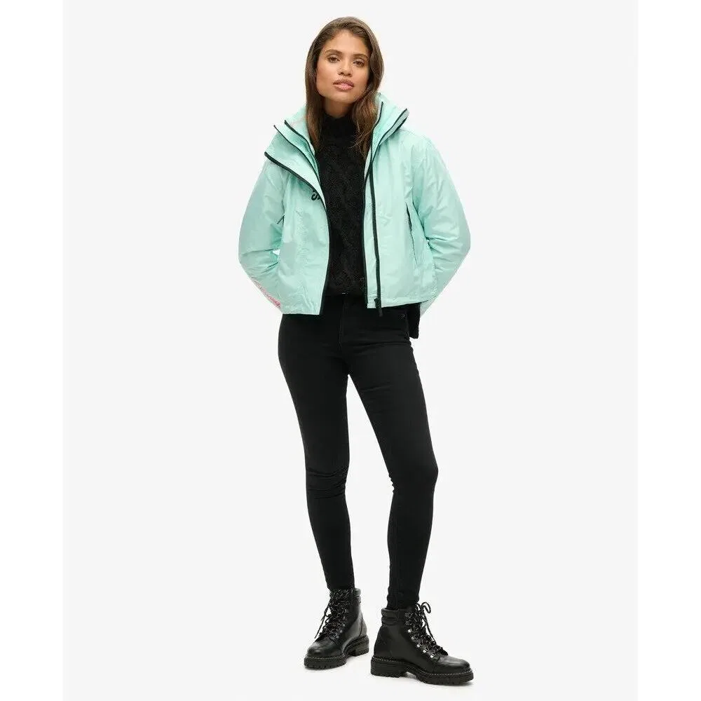 Женская ветрозащитная куртка с капюшоном Superdry SD, Синий — фото 2