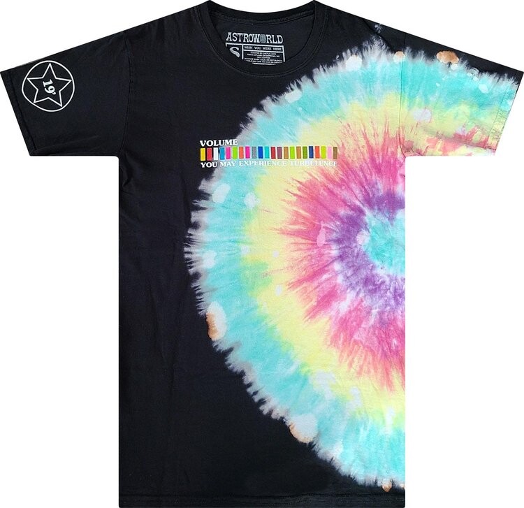 

Футболка Cactus Jack by Travis Scott Astroworld Festival Run Tie Dye T-Shirt 'Black', черный