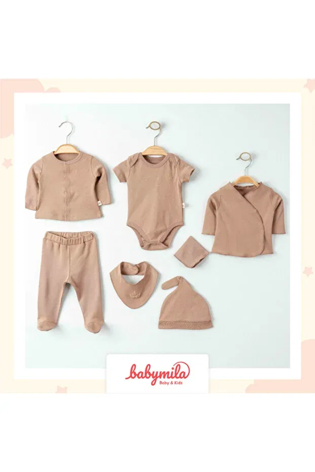 Детский комплект одежды для новорожденных органический хлопок Eslenza, Brown