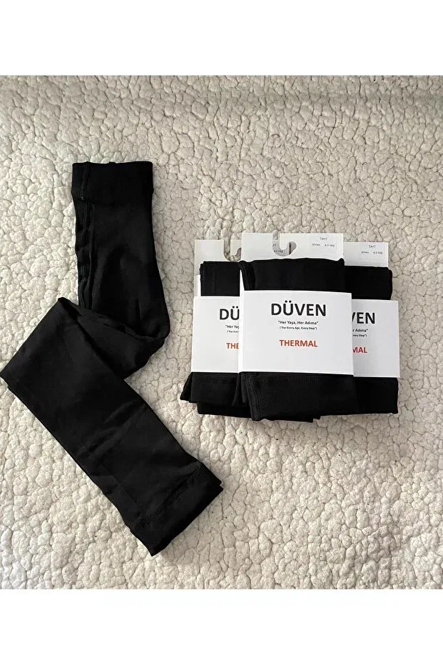 Детские термоколготки для девочек черные Düven, Black