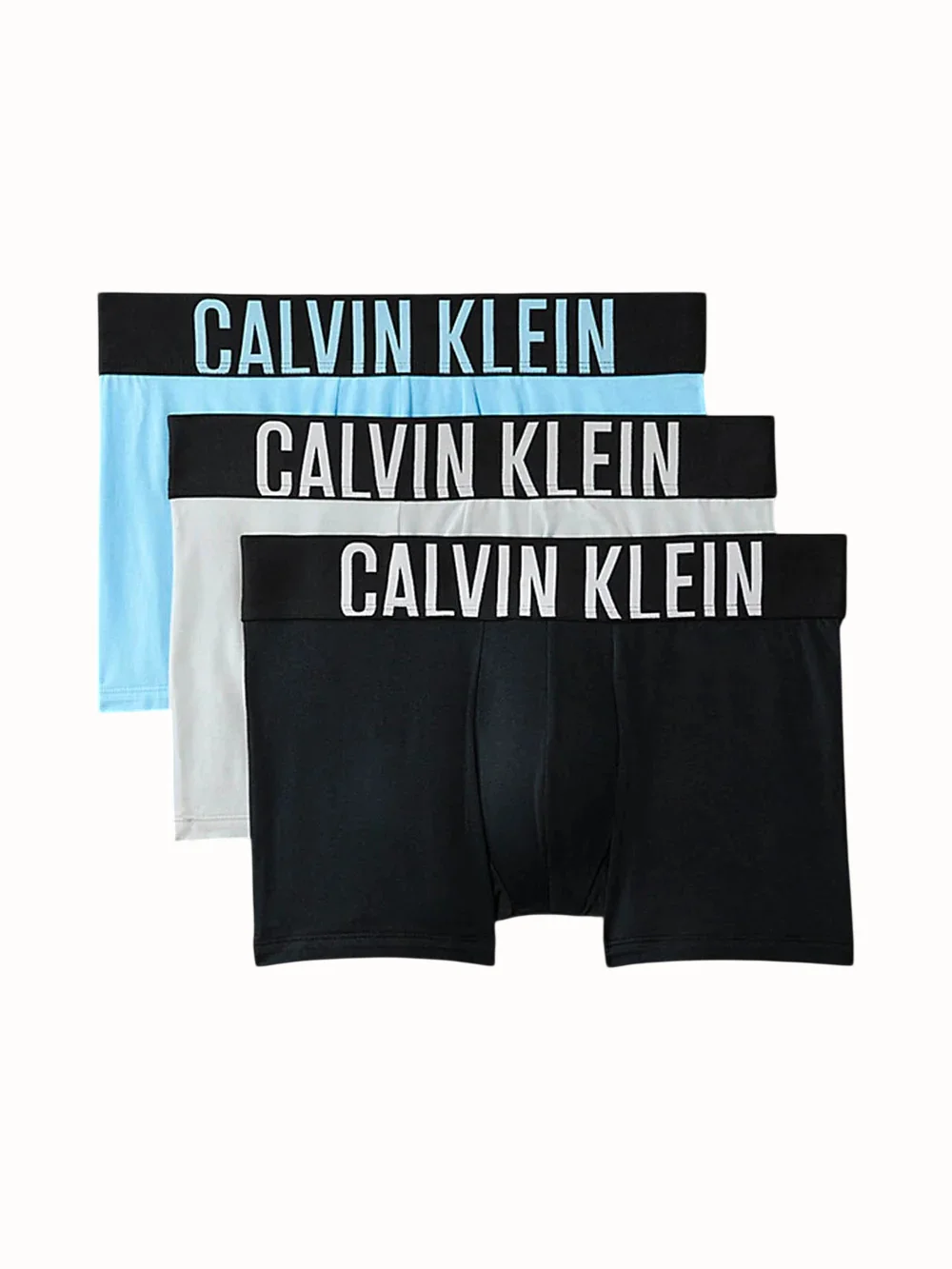 Комплект боксеров Calvin Klein Intense Power 3 шт., дымчато-голубой/черный/холодный синий
