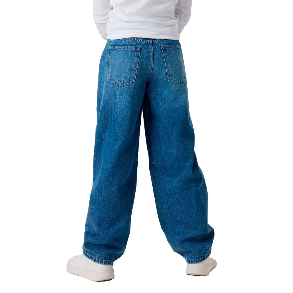 Детские джинсы для девочек с бочкообразным кроем Bella Barrel Fit Name it, Blue — фото 2