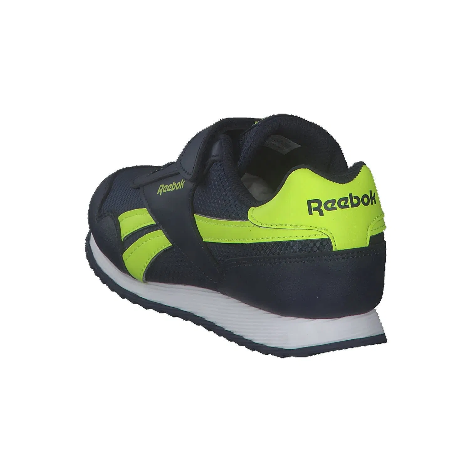 Детские кроссовки для мальчиков с липучкой Royal Cljog 3.0 1v Reebok, Vector Navy Vector Navy Acid Yellow — фото 4