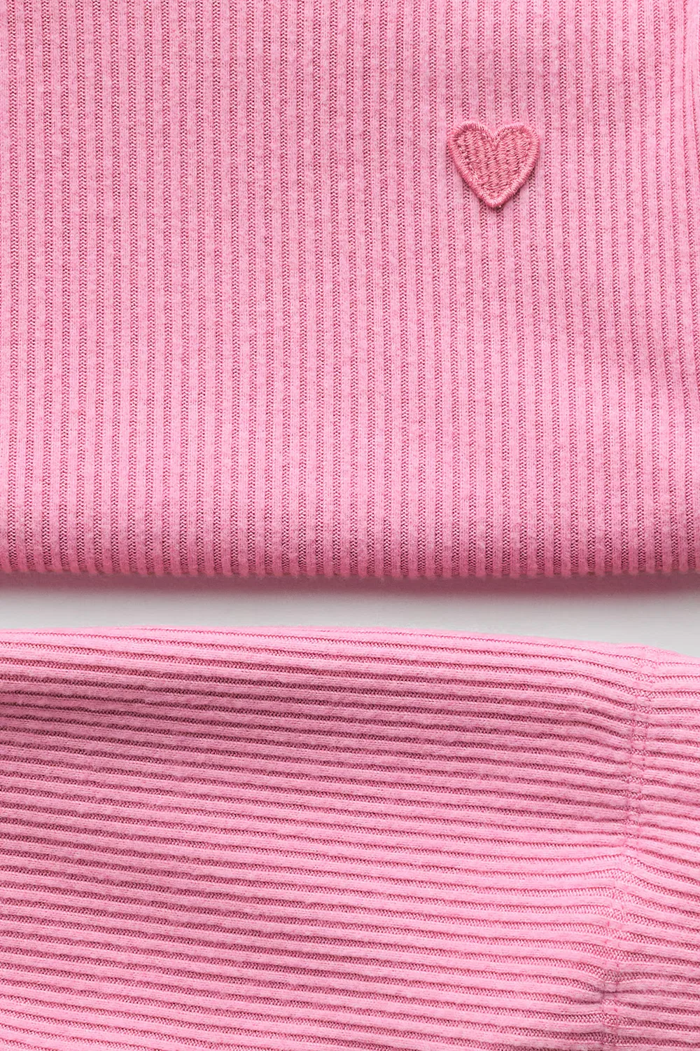 Комплект из двух предметов из ребристой вязки H&M, Rosa/Herz — фото 2