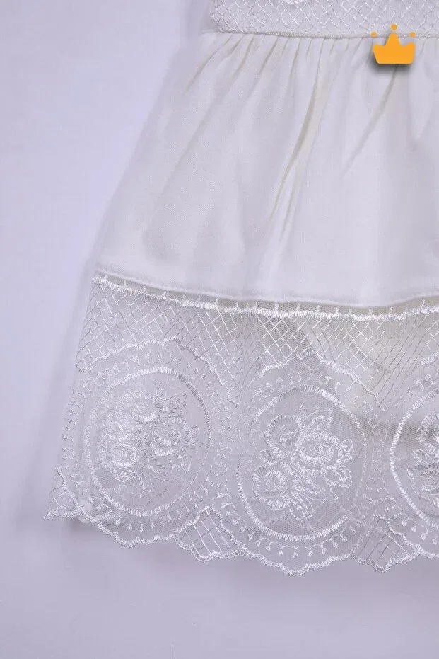 Детское платье для девочек хлопковое Baby Pattini, Nude Color — фото 4