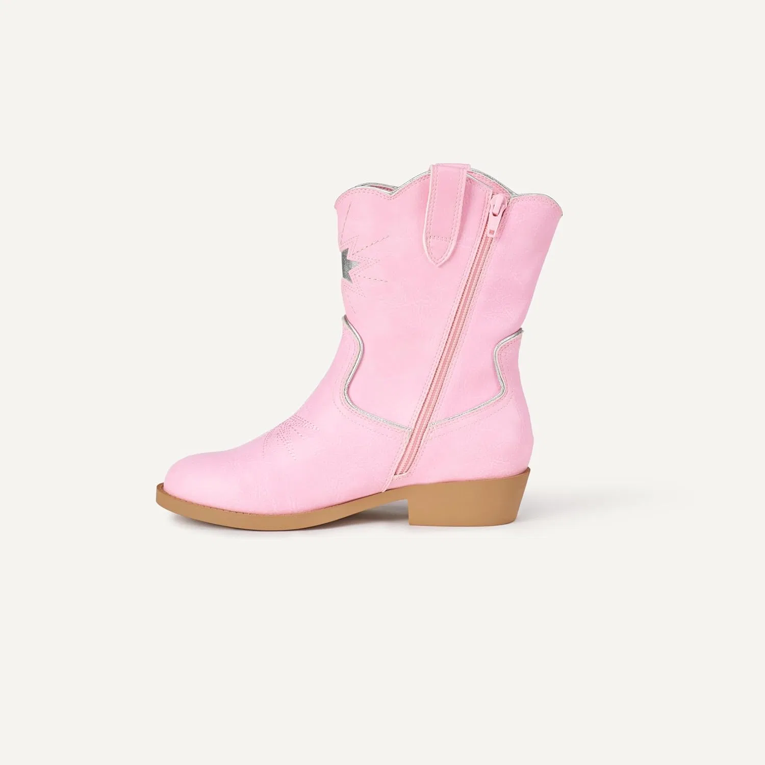 Детские сапоги для девочек с ковбойским дизайном Amazon Essentials, Pink — фото 3