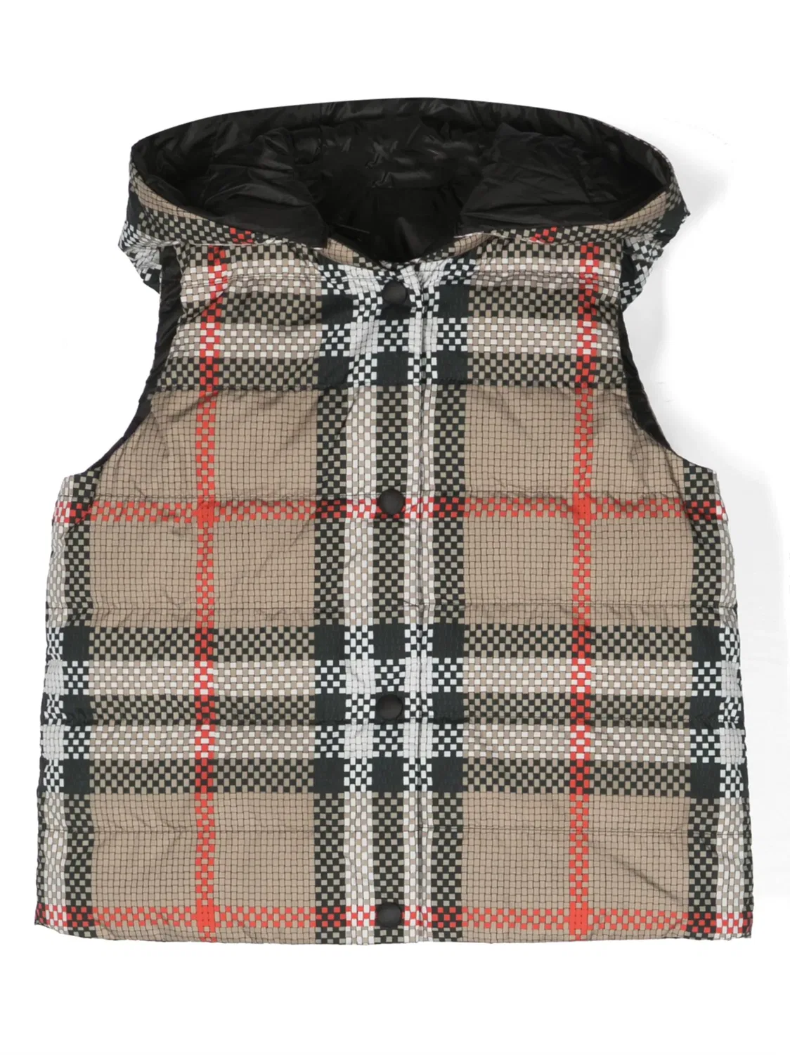 Реверсивный жилет с клетчатым узором Burberry, коричневый
