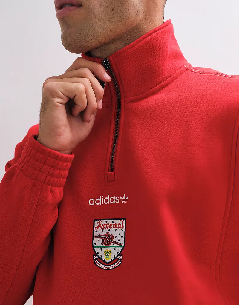 Футболка Adidas Football Arsenal 26/27 EQT с половинной молнией, красный — фото 3