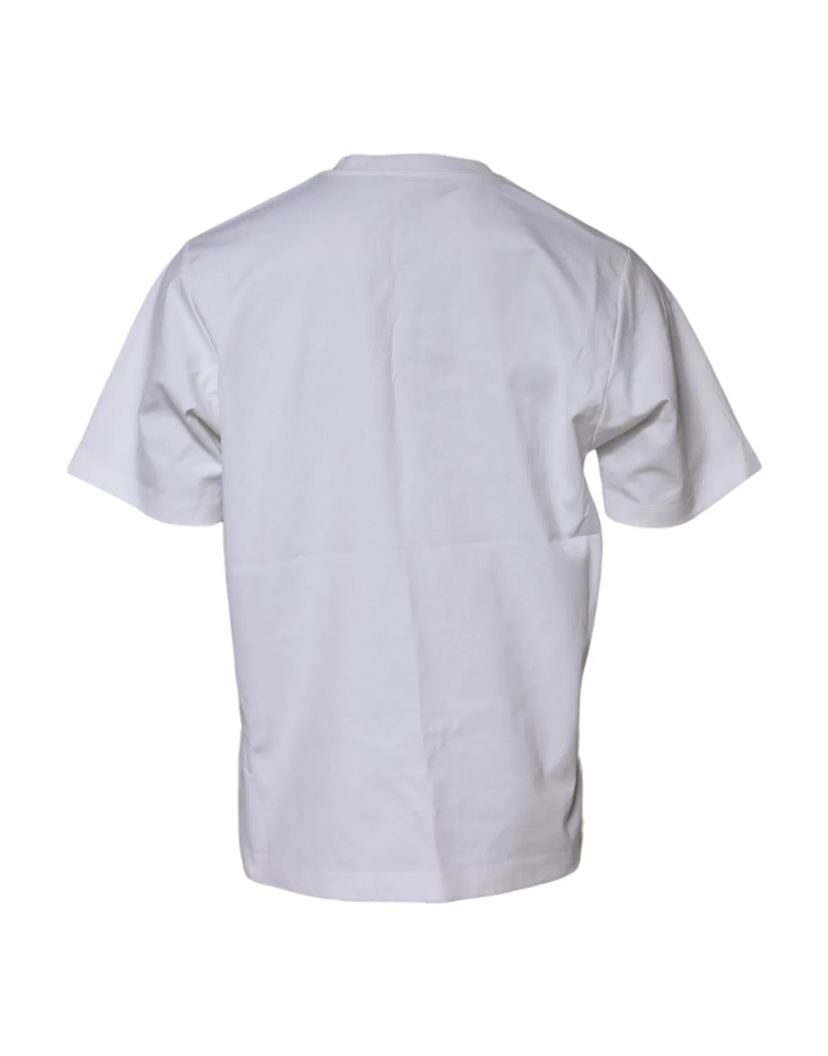 Мужская футболка с коротким рукавом и логотипом со стразами White Logo Embellish Dolce & Gabbana, White — фото 3