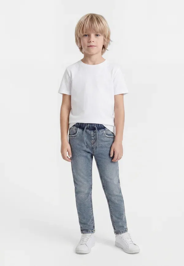 Джинсы деним Regular fit sweat - straight leg jeans Name It blue denim, синий