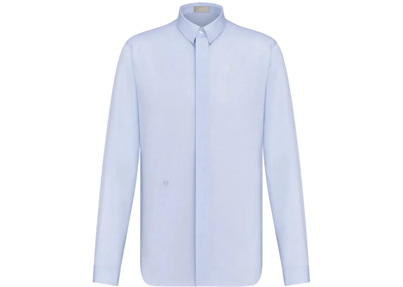 Мужская рубашка с вышивкой пчела Dior, Light Blue Striped