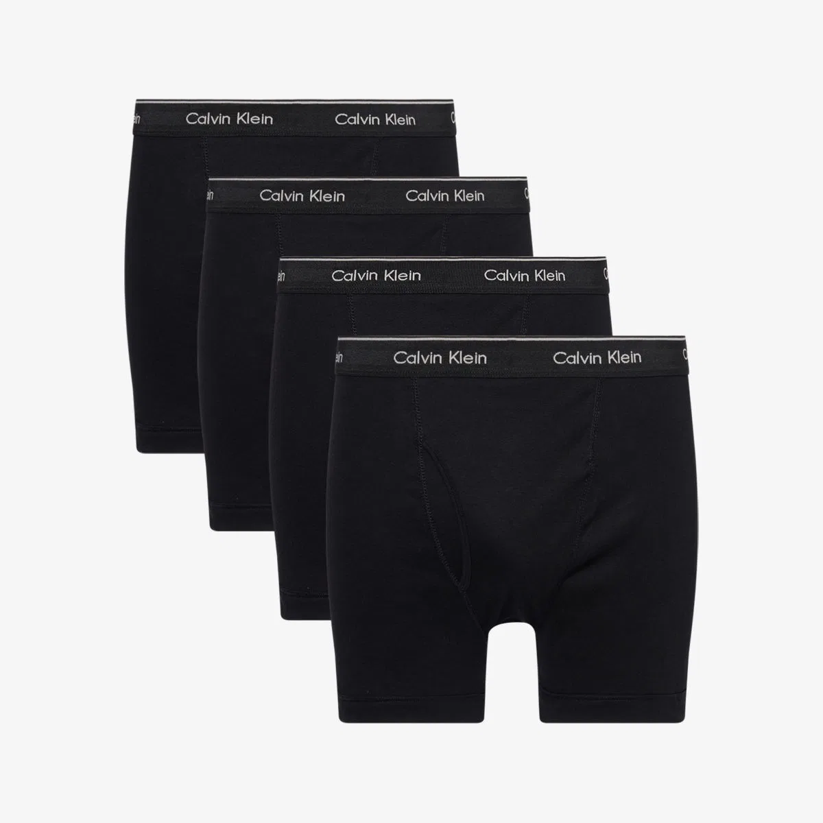 Комплект из трех хлопковых боксеров с логотипом на поясе Calvin Klein, черный
