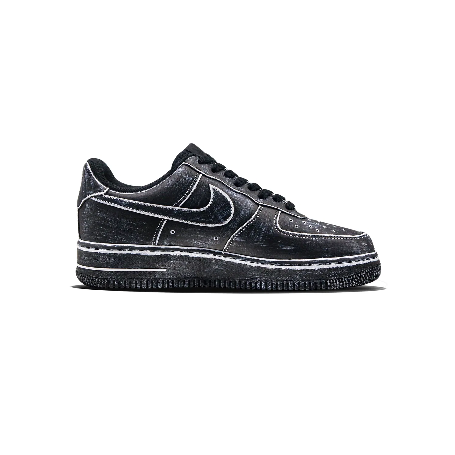 Детские кроссовки для скейтбординга Nike Air Force 1, Black — фото 3