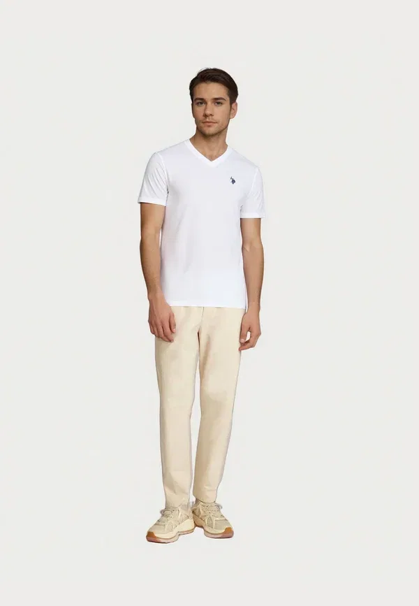 Комплект футболок с v-образным вырезом Basic T-Shirt U.S. Polo Assn., белый — фото 2